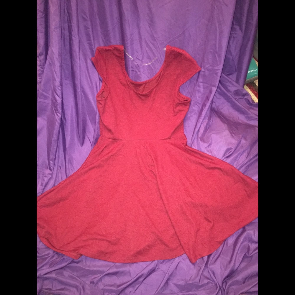 Red skater dress